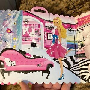 Barbie stickerzine book without stickers used
